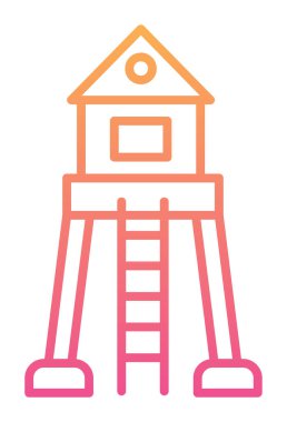 Askeri Kule. Web simgesi basit illüstrasyon 