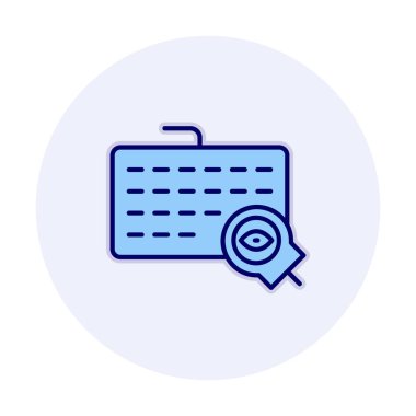 Tuş kaydedici ağ simgesi, vektör illüstrasyonu 