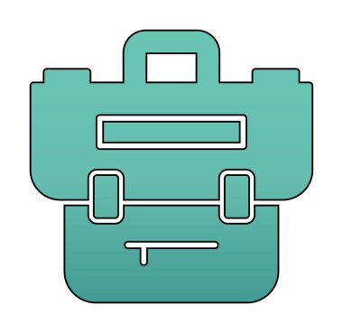 Çanta. Web simgesi basit illüstrasyon  