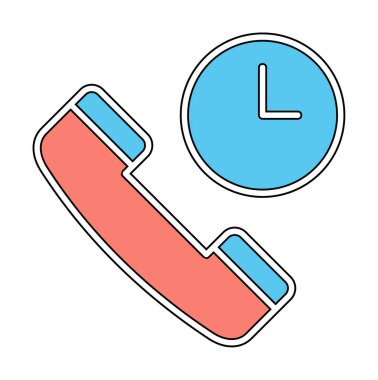 Basit Arama Bekleme simgesi, vektör illüstrasyonu