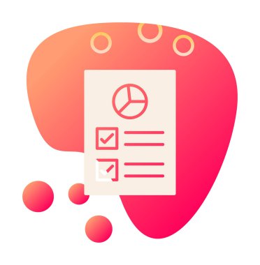 Çalışma Raporu simgesinin vektör illüstrasyonu