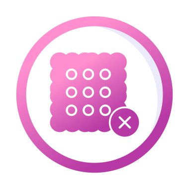 Basit Şekersiz simge, vektör illüstrasyonu