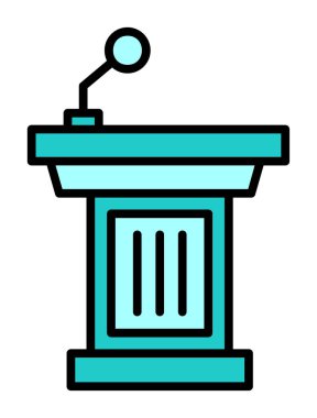 Podyum simgesinin vektör illüstrasyonu 