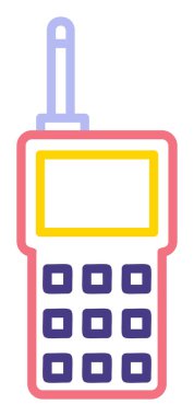 Telsiz Talkie vektör illüstrasyon tasarımı