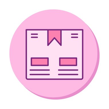 Taşıma Kutusunun vektör illüstrasyonu modern simge                             