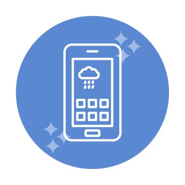 Cep telefonu web simgesi, vektör çizim