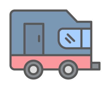 Basit Karavan simgesi vektör illüstrasyonu  