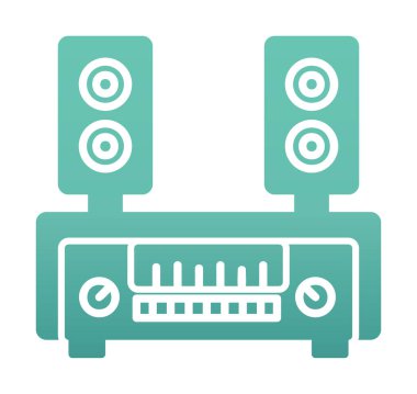 renk çizgisi ses hoparlörleri vektör çizimi 