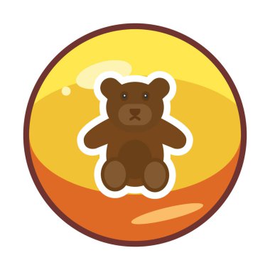  Oyuncak Ayı simgesi vektörü, illüstrasyon