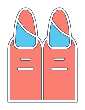 iki çivi web simgesi, vektör illüstrasyonu 