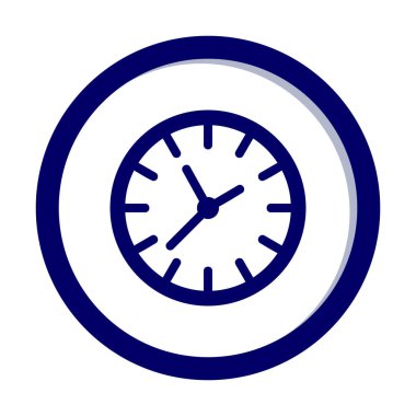 Saat simgesi, vektör illüstrasyonu, zaman simgesi 