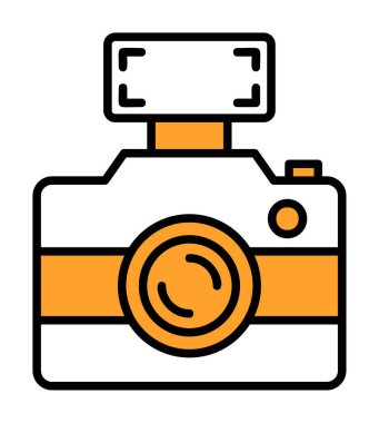 fotoğraf makinesi simgesi, vektör illüstrasyonu