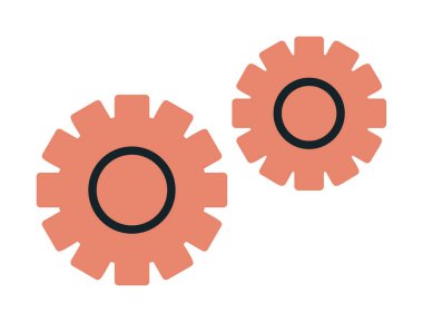 Gears'ı web simgesi, vektör çizim 