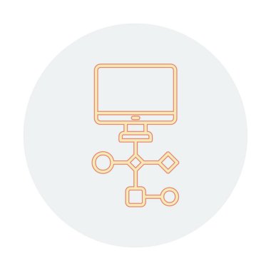 Çalışma akışı simgesi tasarımı, vektör illüstrasyonu                            