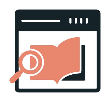 Basit Araştırma Kitabı simgesi, vektör illüstrasyonu