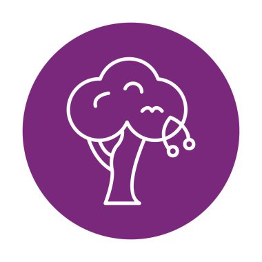 Kiraz ağacı web simgesi vektör illüstrasyonu