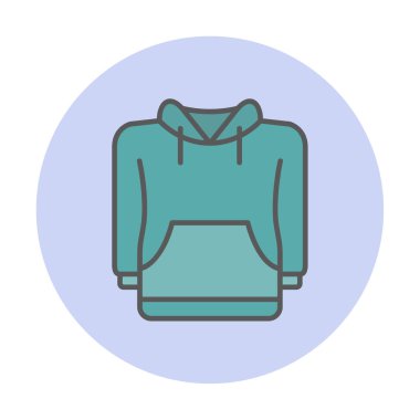 Basit kapüşonlu simge, vektör çizimi