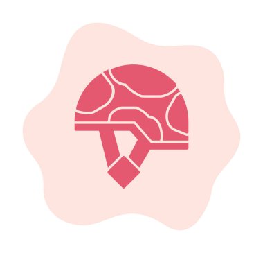 Askeri miğfer vektör renk çizgisi simgesi