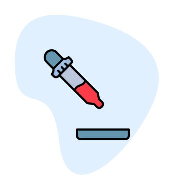 Pipette düz renk vektör ikonu tasarımı 