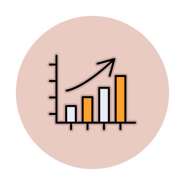 büyüyen grafik, bar grafiği vektör çizimi