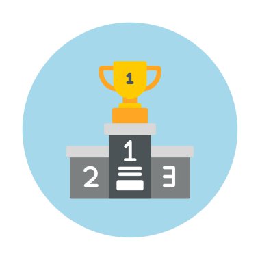 Basit Şampiyon simgesi, vektör illüstrasyonu