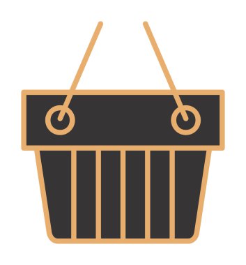 Alışveriş arabası ikon vektör illüstrasyonu 