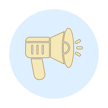 megafon ikonu. Hoparlör vektör illüstrasyonu. düz dizayn