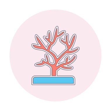 Mercan simgesi vektör illüstrasyonu