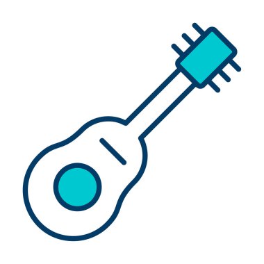 düz gitar simgesi illüstrasyonu  