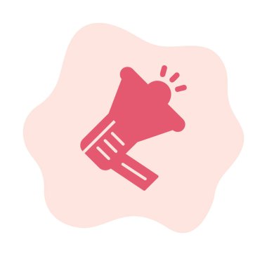 Megafon vektör illüstrasyonlu tanıtım konsepti simgesi