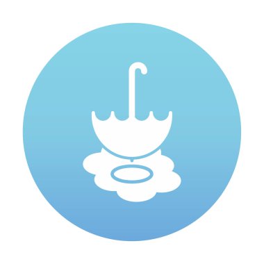 şemsiye simgesi vektör illüstrasyonu 