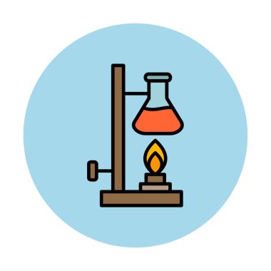 Basit Kimyasal Deney simgesi, vektör çizimi