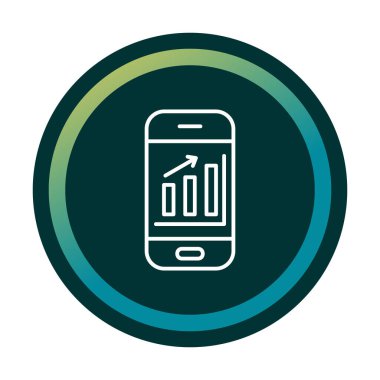 akıllı telefon ekran vektör simgeleri üzerinde analiz