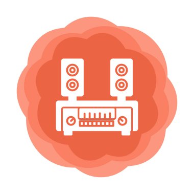 renk çizgisi ses hoparlörleri vektör çizimi 