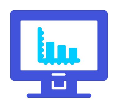 Basit Analitik simge, vektör illüstrasyonu