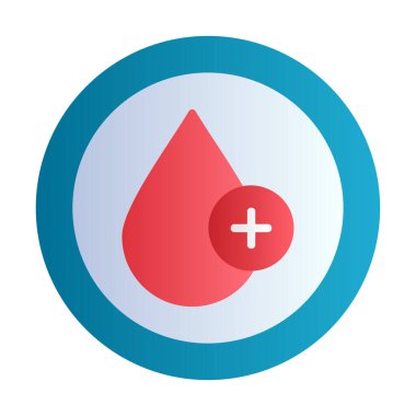 Kan damlası ağ simgesi, vektör illüstrasyonu 