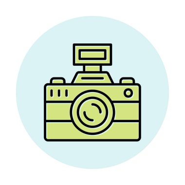 fotoğraf makinesi ikon vektör illüstrasyonu                      