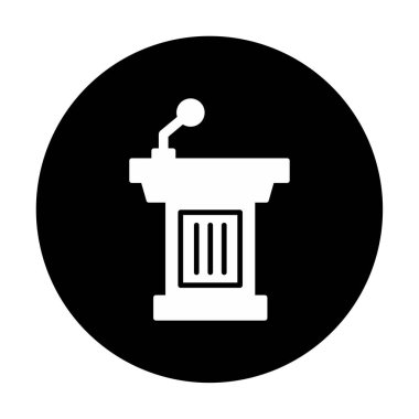 Podyum simgesinin vektör illüstrasyonu 