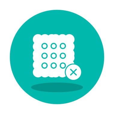 Basit Şekersiz simge, vektör illüstrasyonu