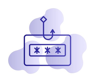 düz Phishing simgesi, düz tasarım illüstrasyon tasarımı