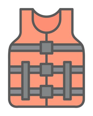 Güvenlik Yelekleri simgesi, vektör illüstrasyonu basit tasarım