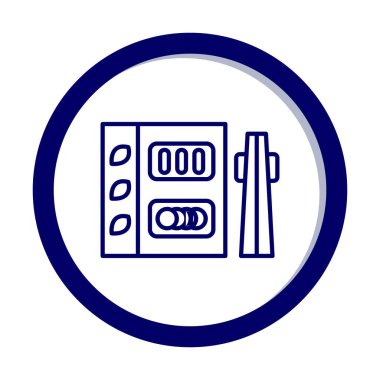 Basit Japon Bento kutusu simgesi, vektör illüstrasyonu