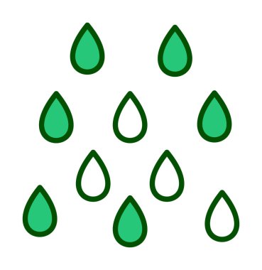 yağmur simgesi, vektör illüstrasyonu  