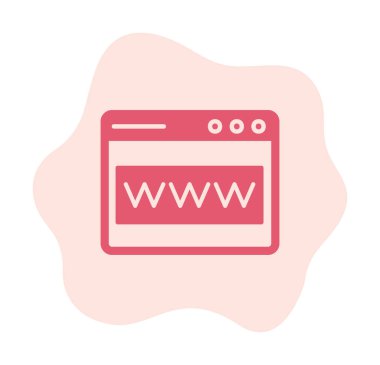 tarayıcı web sayfası simgesi, vektör illüstrasyonu 