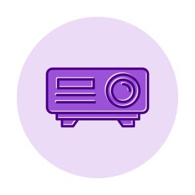 düz projektör web simgesi vektörü 