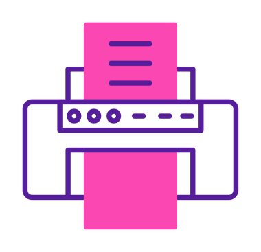 Yazıcı simgesi vektör illüstrasyonu