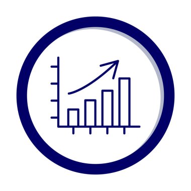 Business Bar Grafik simgesinin vektör illüstrasyonu