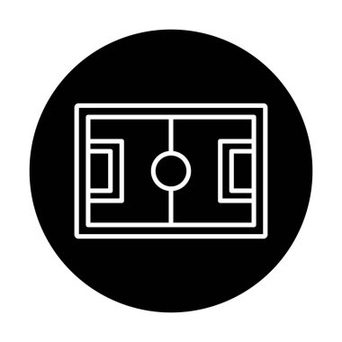 Basit düz futbol ikonu vektör illüstrasyonu