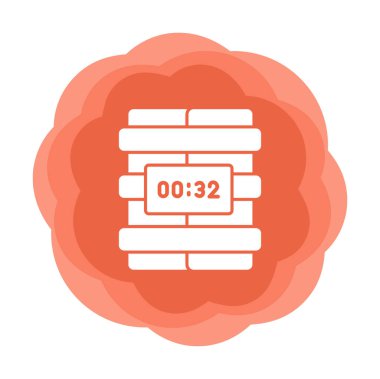 Zaman bombası ikonu vektör illüstrasyonu.