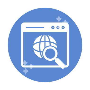 tarayıcı web simgesi, vektör illüstrasyonu 